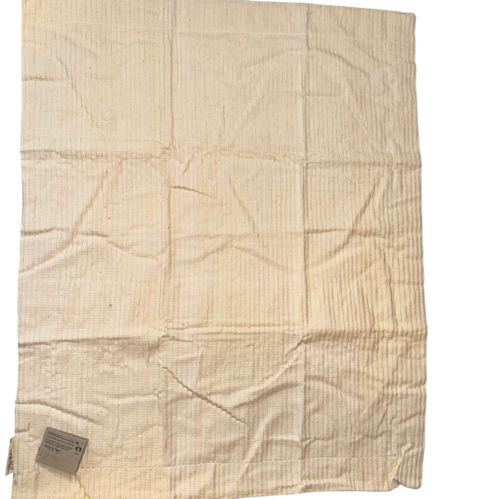 Park B. Smith Eco-ordinates Ribbed Pillow Sham Natural Cotton NWT Button Back